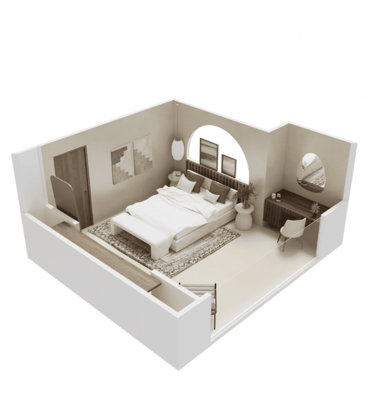 3D Bedroom Floor Plan