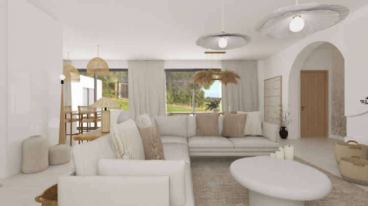 Unique white and beige living room ideas layout to discover with Homebyme's community