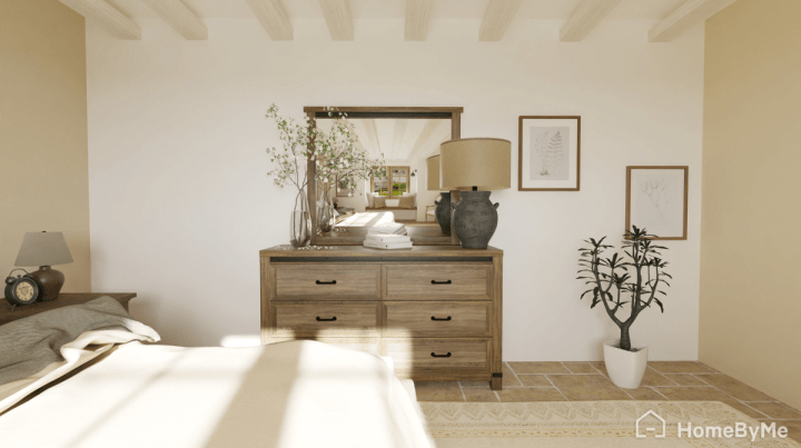 Details and inspiration of a farmhouse bedroom design