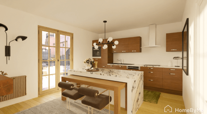 A kitchen remodel