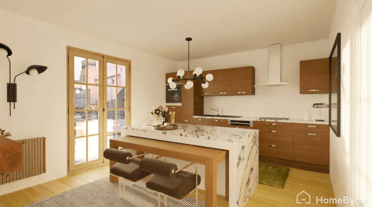 A kitchen remodel