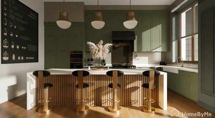 An example of a green kitchen