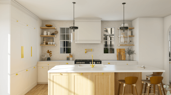 A 3d kitchen design