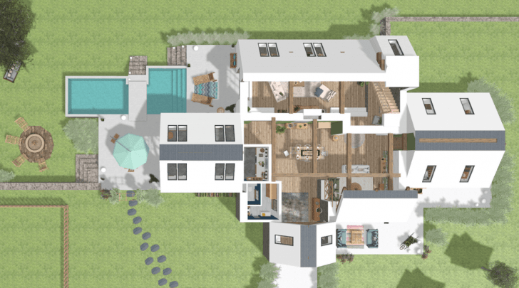 3D plan of a barndominium