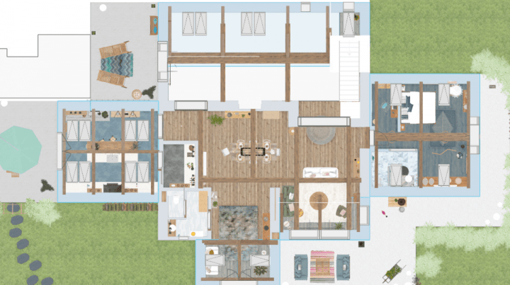 2D plan of a barndominium