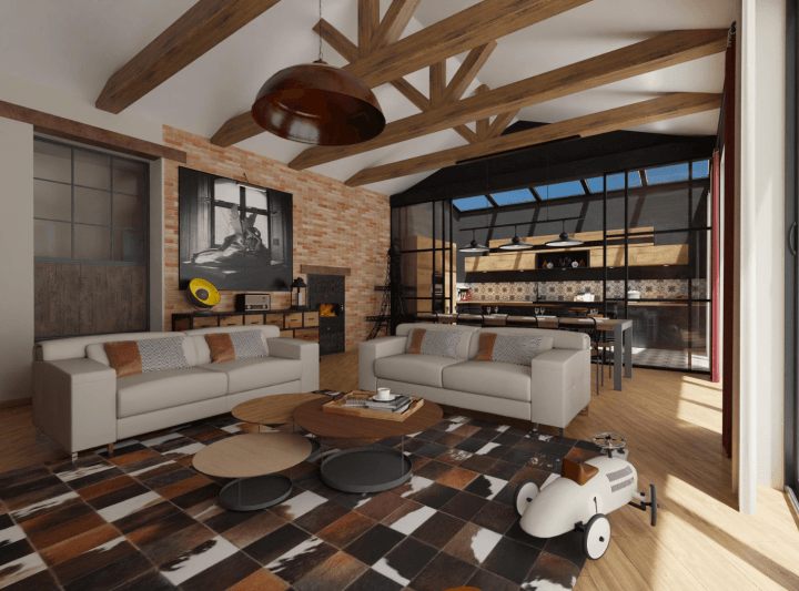 Industrial living room