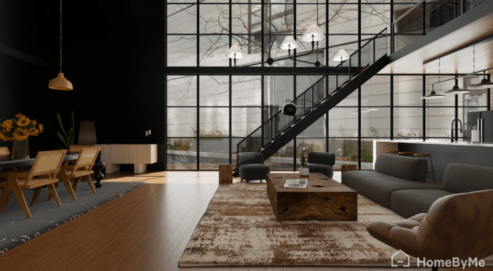 Industrial living room