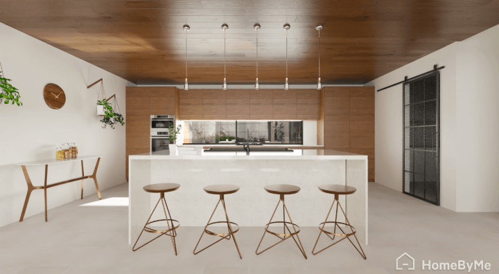 Open kitchen with island design