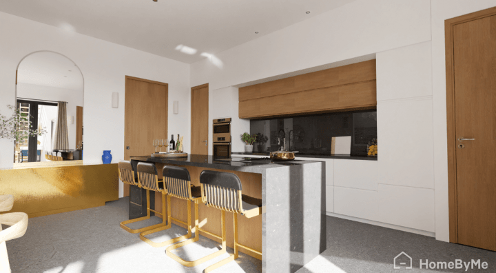3D plan kitchen island