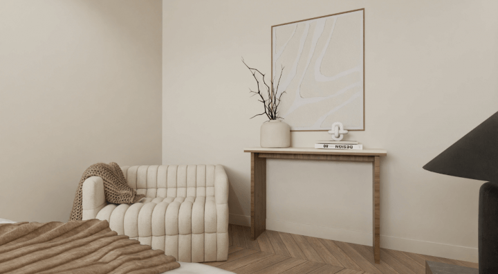 Minimalist bedroom example