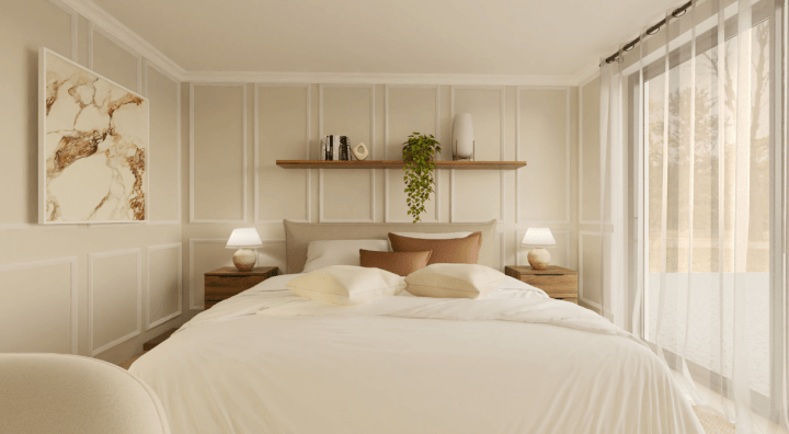Monochrome bedroom style