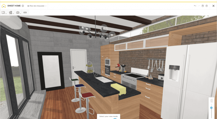 3D view of kitchen plan