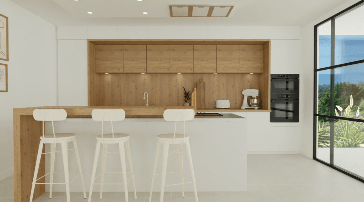 White and wooden kitchen